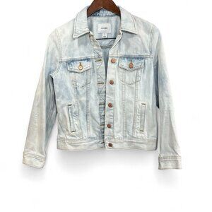 Old Navy WomensJean Jacket S Button Up Light Washed Blue Denim Casual
